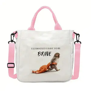 Punch Monkey Casual Messenger Bag - Sarcastic Animal Graphic Crossbody Tote, 9" Lightweight Commuting Bag