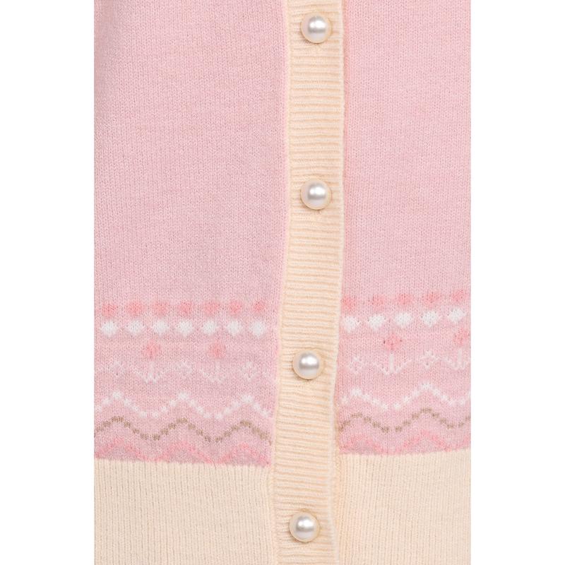 Poppi Fairisle Cardigan - Pink