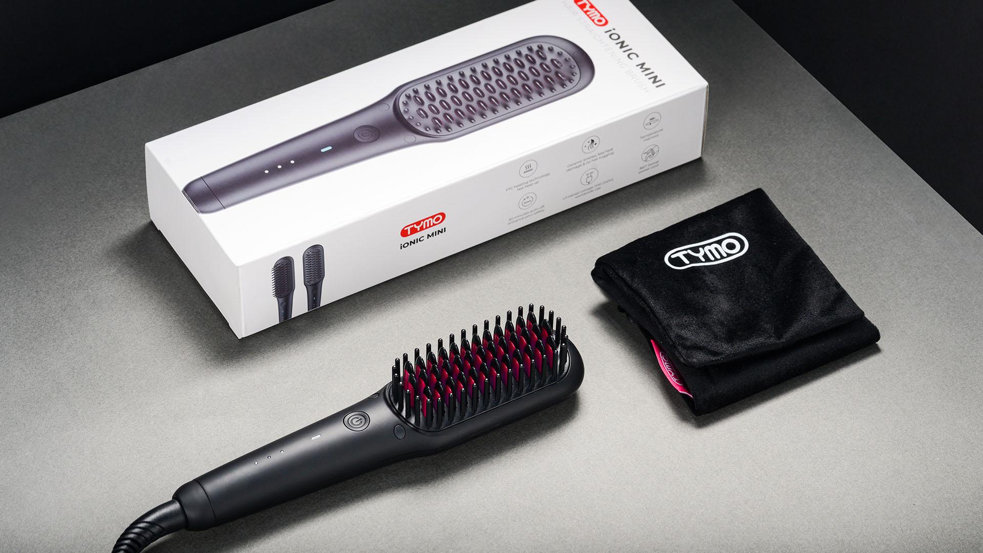 TYMO iONIC MINI-Hair Straightener Brush - Lightweight and Comfortable handle muk straightener Straightening Comb Straightening Iron