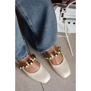 Kimberly Ballet Flats - White