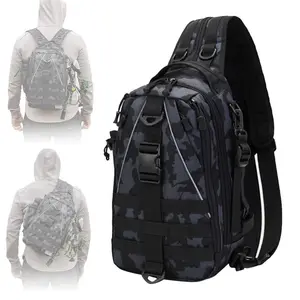 Fishing Backpack with Rod Holder Tackle Box Fly Fishing Accessories Camouflage Design for Men and Women