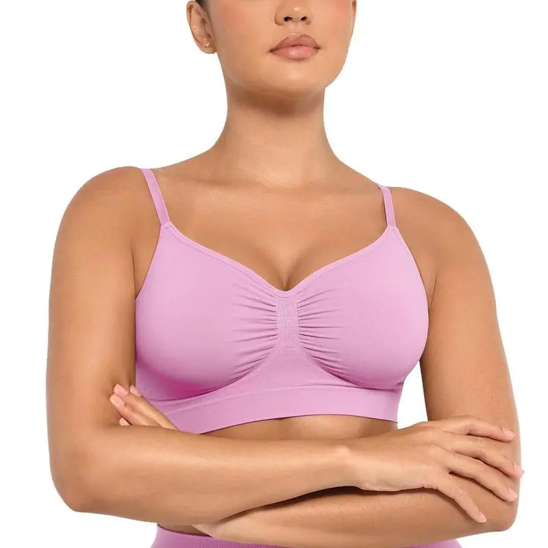 FeelinGirl Women's Wireless Bra Comfort Bralettes No Underwire Unlined Cami Bra Seamless Tshirt Bras Sports Bra Casual Womenswear Summervibes