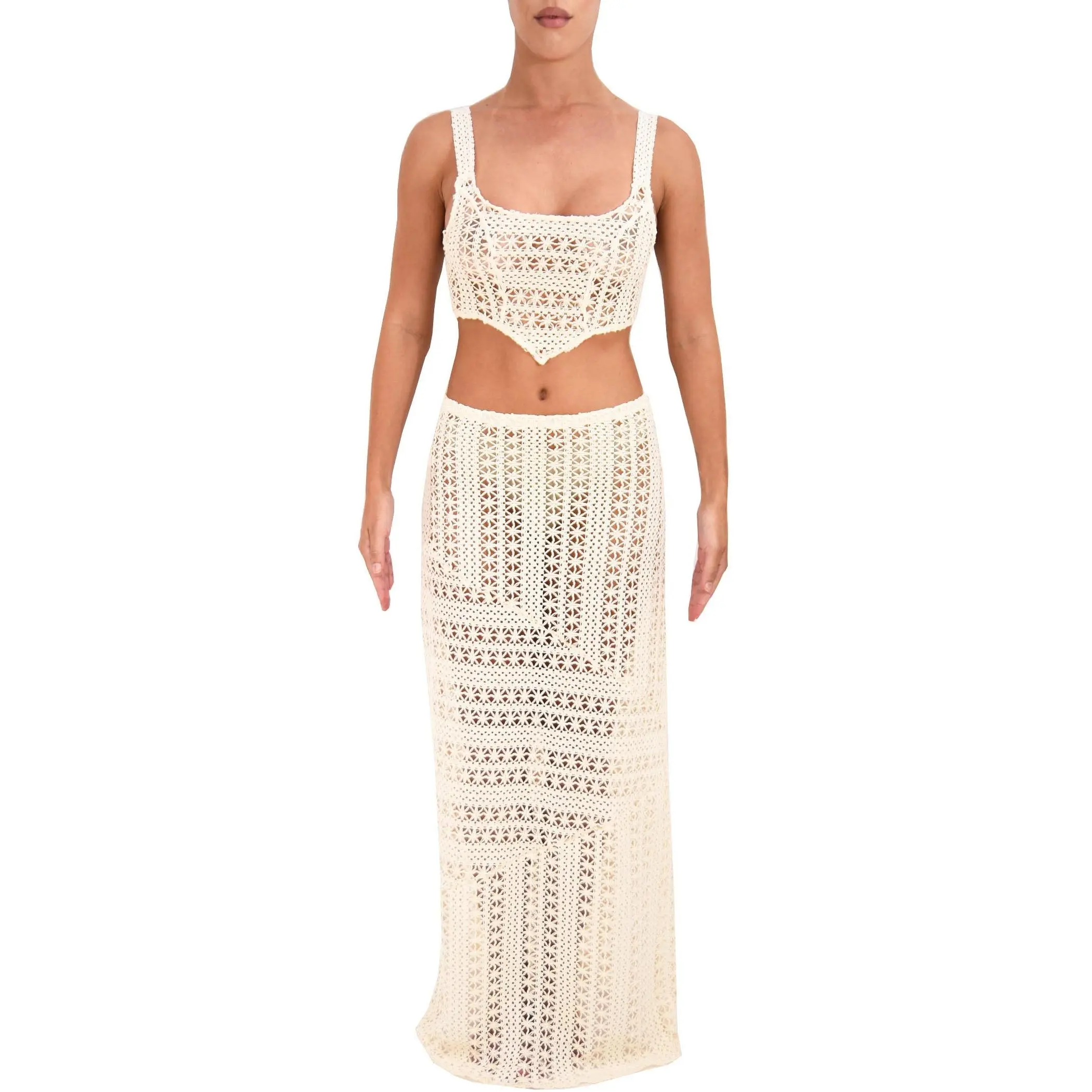 Paloma Corset | Beige Crochet