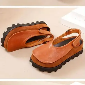 Women Flats Platform Sandals Summer Casual Soft Shallow Retro Slingback Shoes Breathable Lightweight Brand Sneakers for Girls