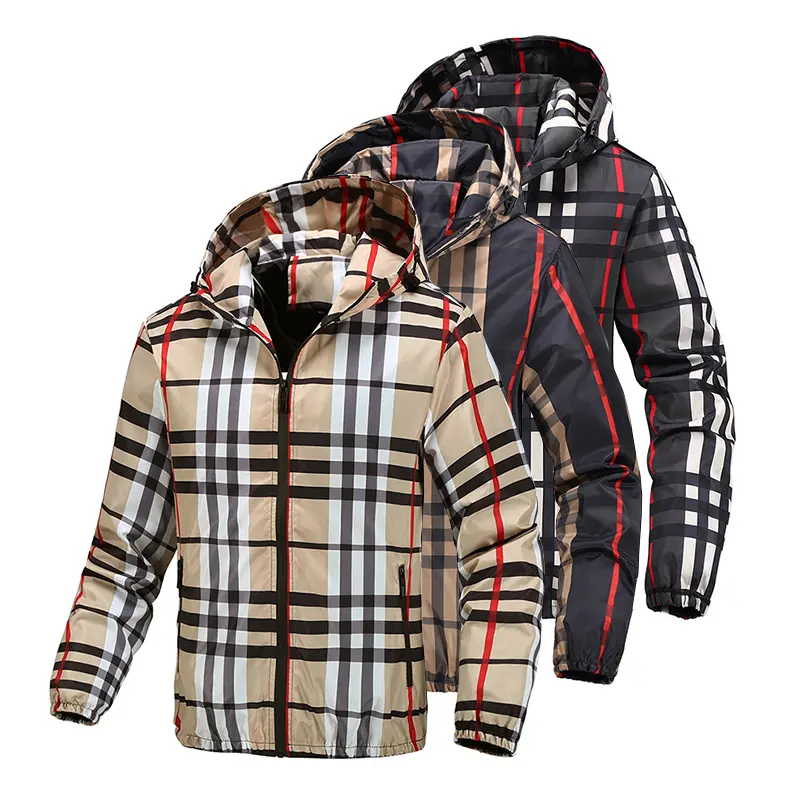 Men's Plaid Hooded Shirt-Button Front Long Sleeve Jacket with Side Pockets Machine Washable Loose Coat Casual Wear for Everyday & Formal Occasions Classic Zip-Up Design for Spring & Autumn Soft Material Weekend Apparel
