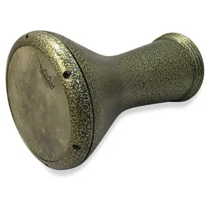 17" Gold Metal GEF Darbuka + Remo 8.75 Fish Skin Drum Head