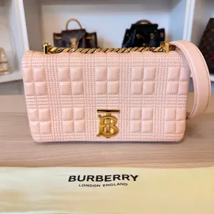 Pre-owned BURBERRY Leather Shoulder Bags Lambskin Quilted Small Lola Bag Pink