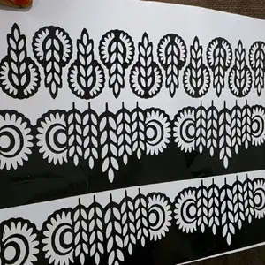 Henna Sentcils Feet Set for Temporary Henna Designs  (Feet, Palm & Fingers) Tattoo Stencil Tattoo Stickers