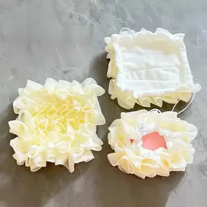 4PCS Washcloth Loofah Combo 2-in-1 Loufee Washcloth That Holds Bar Soap-Exfoliation Mesh Shower Ball for Body Wash & Smooth Skin+Free Loofah Dish Towel