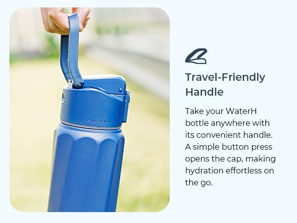 WATERH Boost Smart Water Bottle with APP - Insulated Stainless Steel Flask, Water Intake Tracker & Hydration Reminder, Portable Vacuum Thermal Cup, Wide Mouth Water Bottle for Travel & Gym,  , Free Christmas Sticker，Ideal Gift for Valentine's Day Gift
