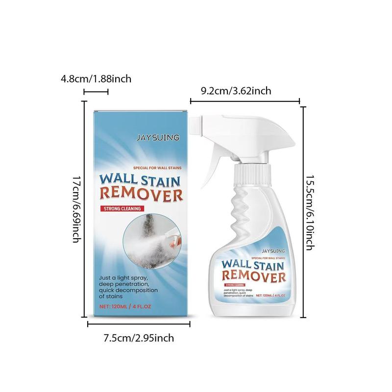 Jaysuing Wall Stain Remover, Stain Treater Spray, Water Marks Cleaner for Bathroom & Kitchen Walls, Effective Mold Cleaning Solution for Home Use, Cleaner Liquid