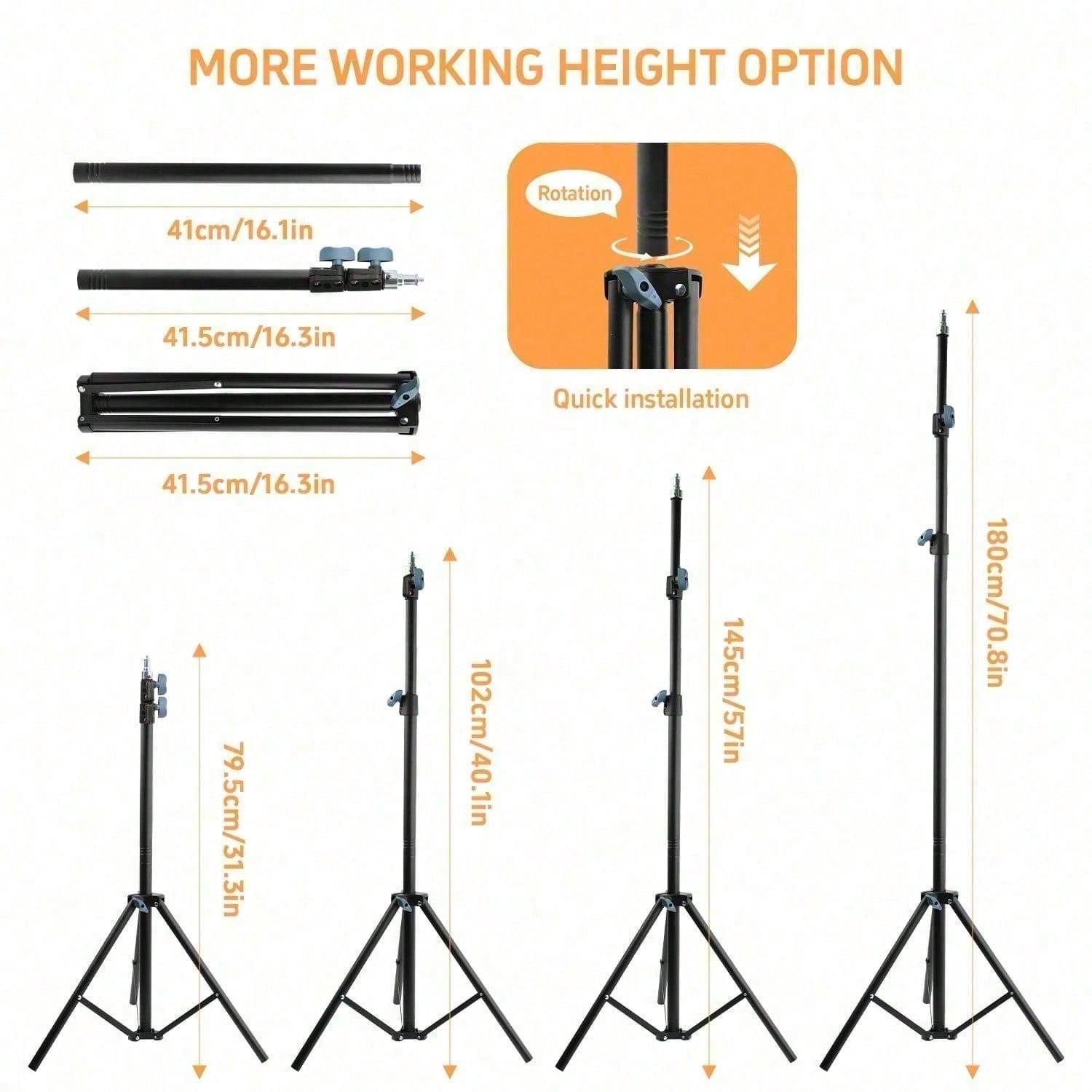 12" LED Ring Light with Tall 71" Telescopic Tripod, 3 Adjustable Color Temperatures & 10 Level Brightness Dimmable Selife Light for Professional Video Recording Content Creation Vlogging TikTok Live Game Streaming, YouTube#Easter Day