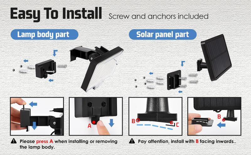 【Christmas Gift】Solar Flood Lights Outdoor, 294 LED Motion Sensor Outdoor Lights, IP67 Waterproof Solar Flood Light for Outside, 3000LM Angle Adjustable Security Spot Lights for Porch Patio Yard Garage