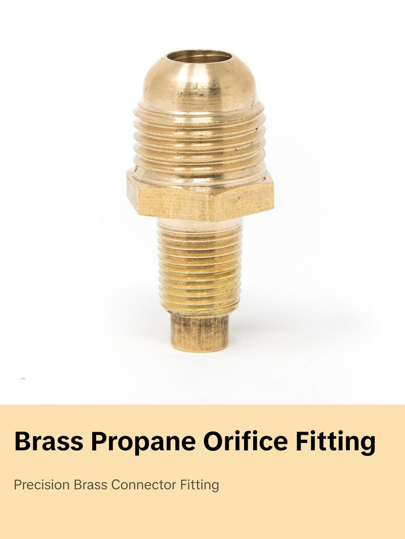PROPANE ORIFICE CONNECTOR BRASS TUBE FITTING 3/8" FITTING FLARE X 1/8" MNPT
