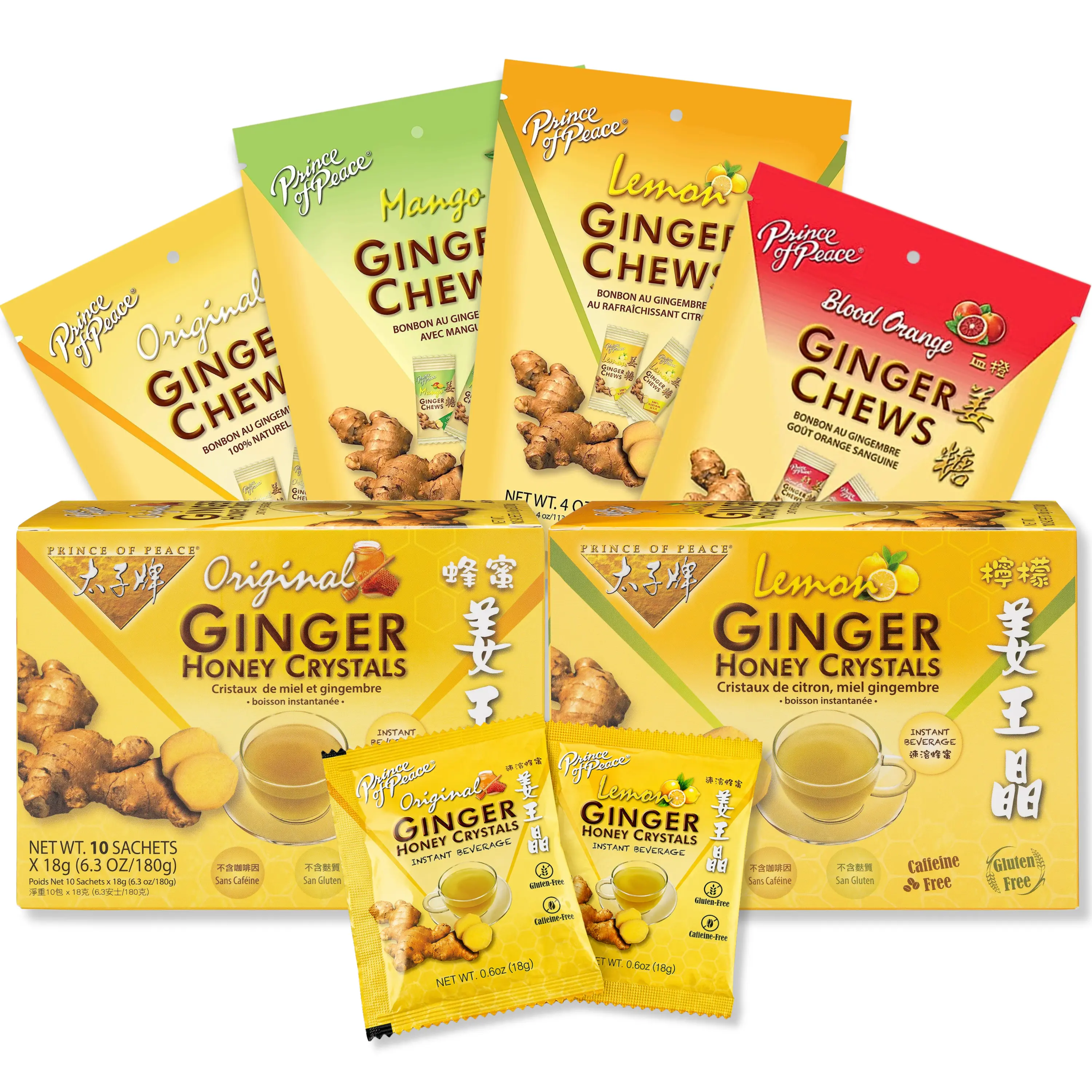 Ultimate Ginger Gift Box – Prince of Peace Ginger Chews & Ginger Honey Crystals Variety Pack