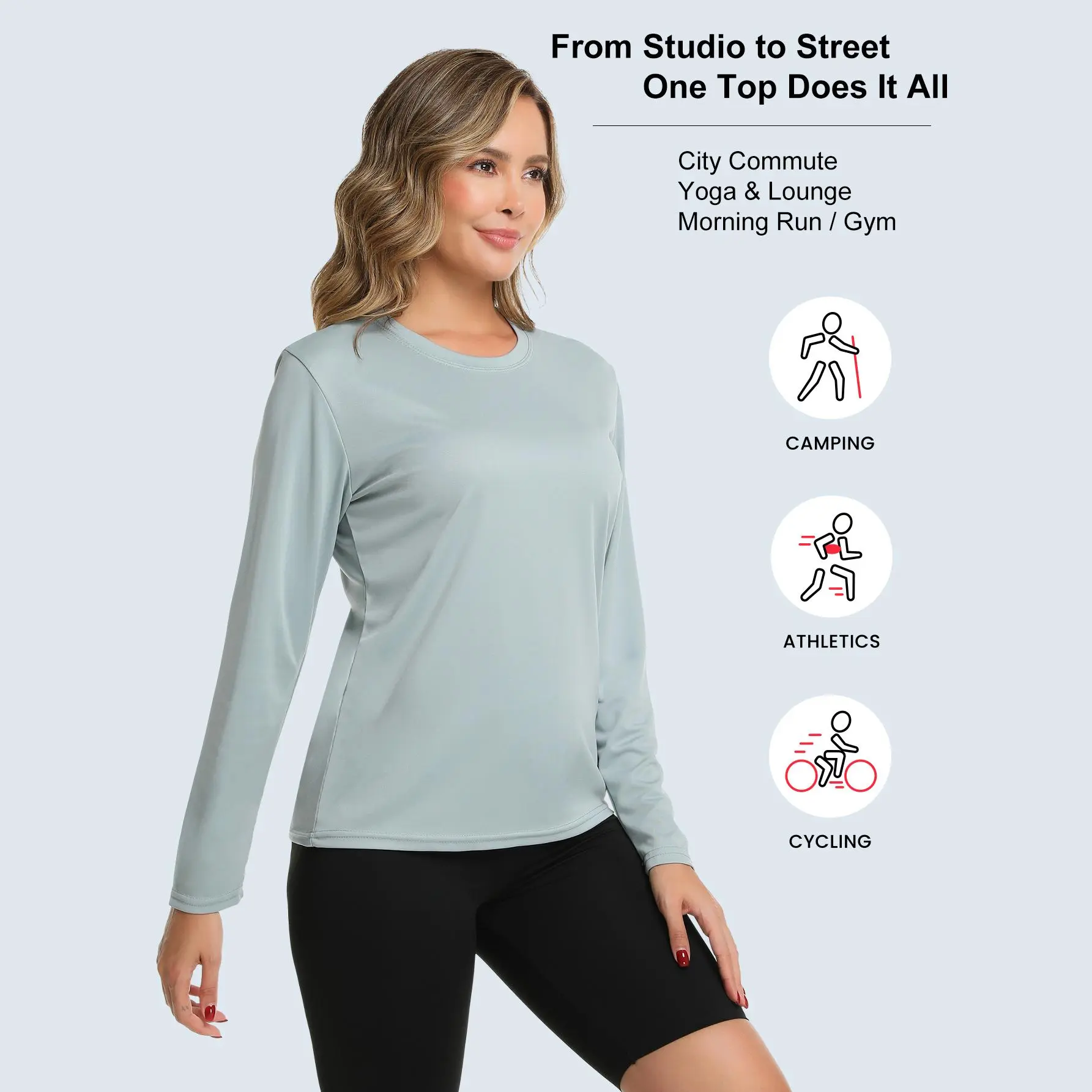5 Pack Women's Long Sleeve T Shirts Workout T Shirts For Women Absorbs Sweat Breathable Tops Sexy Sporty Topsexy T Shirt For Woman UV Sun Protection Lightweight Outdoor Workout Shirt Energetic Multi-Color Sports Tops For Running Gym Hiking Athletic Wear