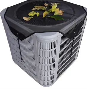 Top Universal Outdoor AC Cover, 26X26 inchesoutdoor durable air conditioning cover, heavy-duty breathable fabric, windproof and  dustproof design, no power supply required,all-season weather protection Metal Black