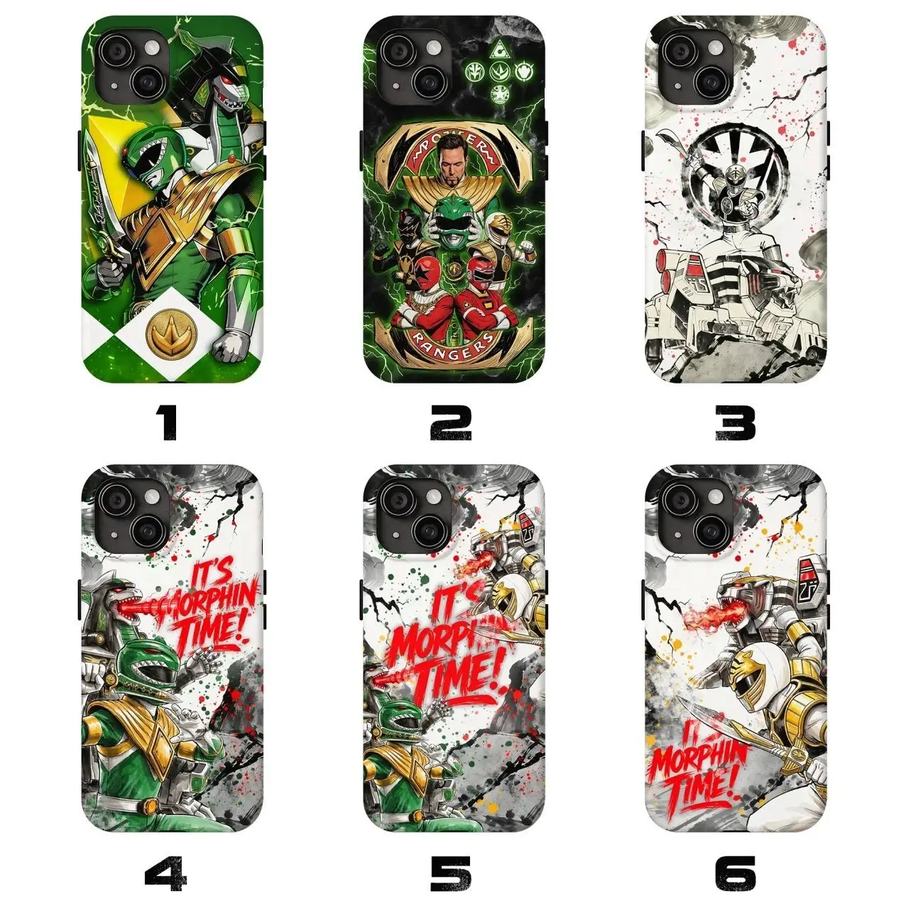 Mighty Morphin Ranger Tough Phone Case Collection, Custom Dino ThunderDesign–iPhone Case Suitable for iPhone 17/16/15/14/13/12/11 Pro Max/Plus and Samsung Galaxy S23/22/23/24/25/26 Ultra, Gift for Fan