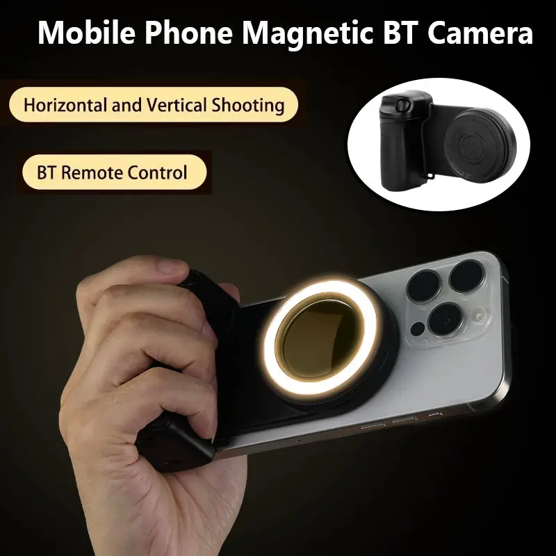 Phones Magnetic Selfie Light,Bluetooth Remote Selfie, Phones Photography Fill Light Set for All Mobile Phones