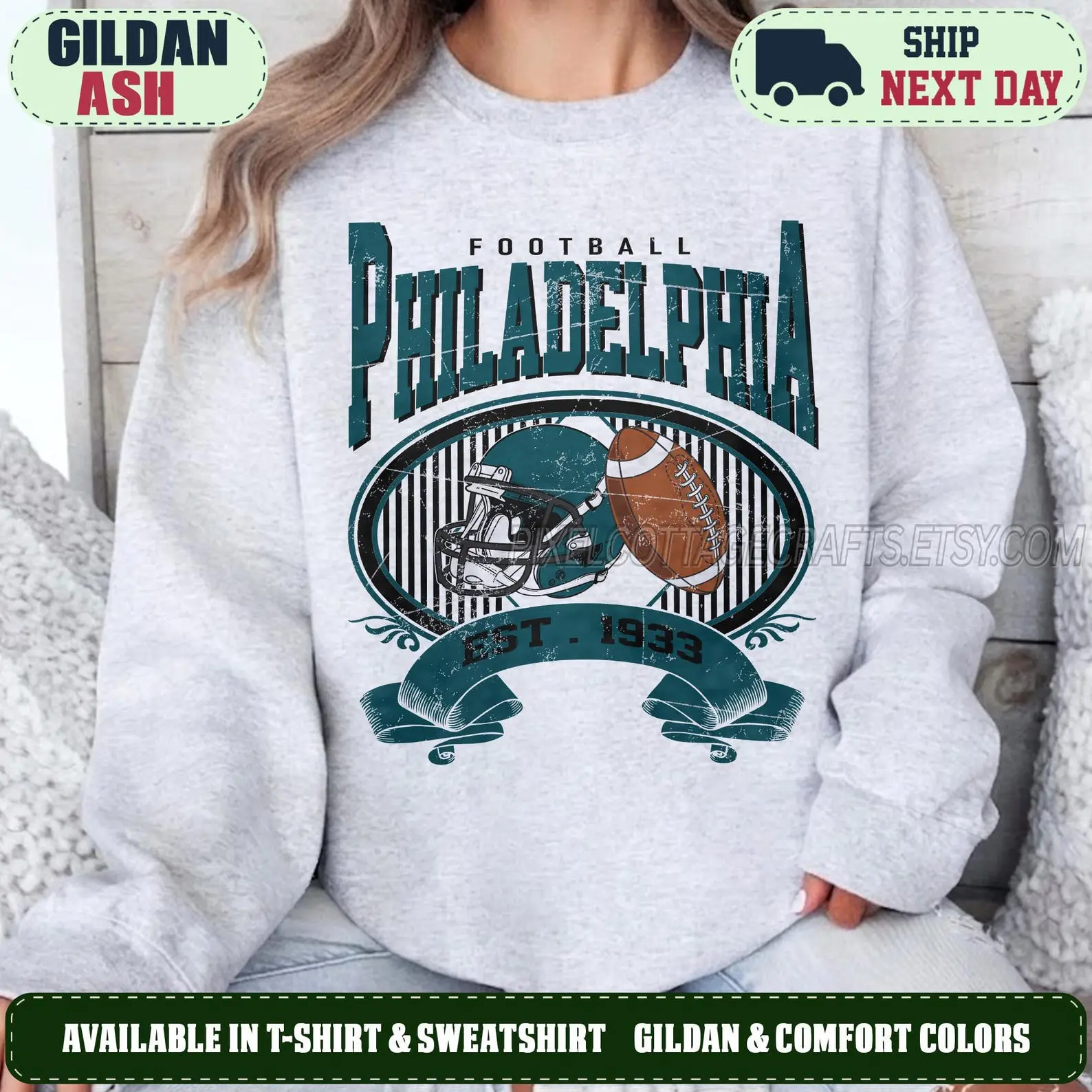 Philadelphia Football Sweatshirt, Vintage Eagle Sweatshirt, Sundays Are For The Birds Sweatshirt