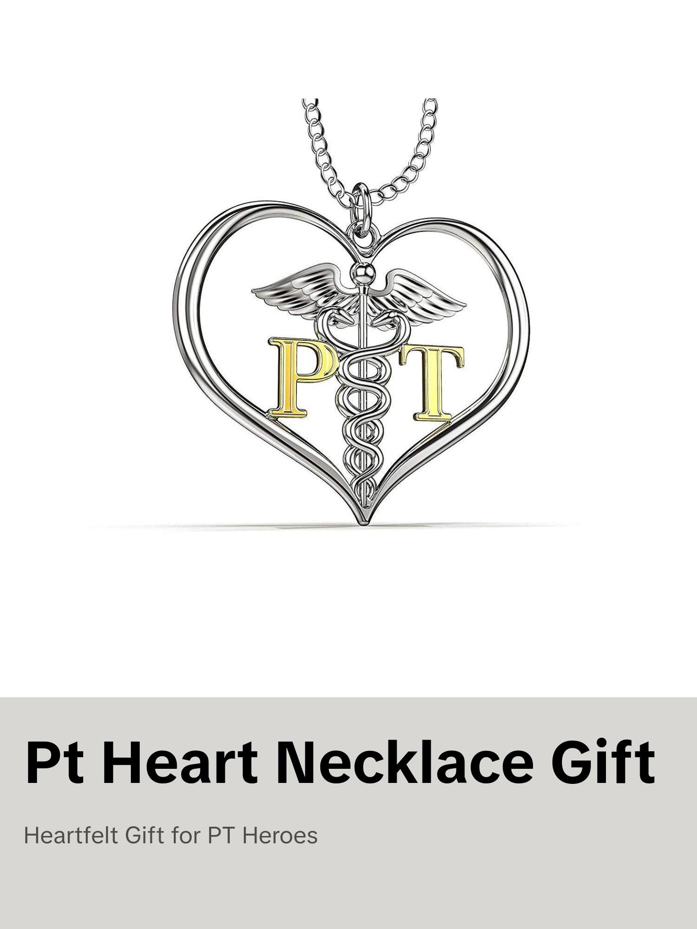 PT "Physical Therapist" Heart Shaped Necklace