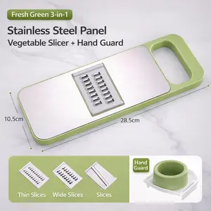 Vegetable Slicer Multi Blade Potato Chip, 5 in 1 Slicer for Kitchen, Veggie shredder, Vegetable Cutter,Shredder and peeler For Small Job In Kitchen (Green)