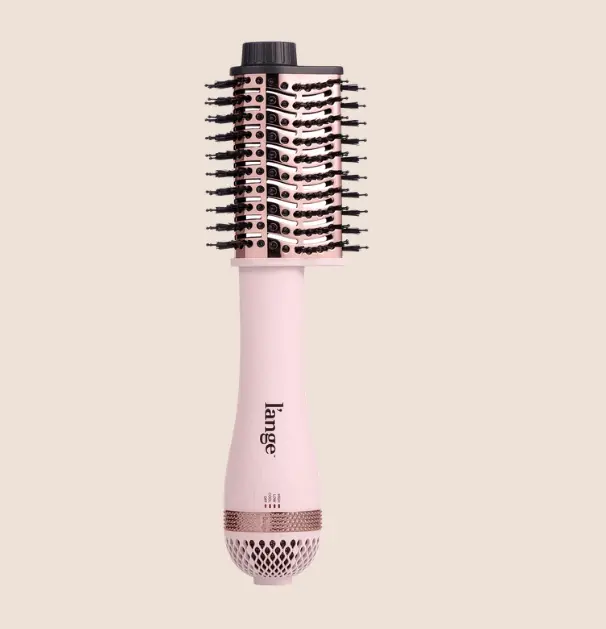 L'ANGE HAIR - Le Volume Elevé 65MM 2-in-1 Titanium Brush Dryer - Hair Tool for Dry-Styling, Smooth Blowout, Lightweight Teardrop Barrel, 3 Heat Settings, 360° Vented Airflow, Ionic Frizz Control, Cooling Option, Blowout Hair