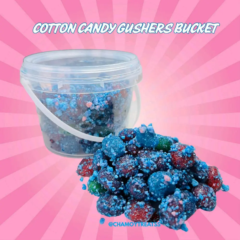 Cotton Candy Gushers 1lb Bucket Snack Cotton Candy Gushers 1lb Bucket Snack