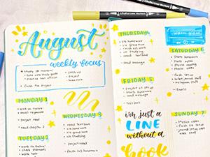 Ohuhu Maui 100-Color Brush Pens Dual Brush Fine Tip Drawing Pens Water-Based Coloring Markers for Calligraphy Bullet Journal with Carrying Case -Maui