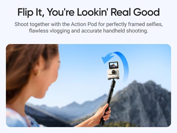 Insta360 GO 3S - 128 GB 4K Tiny Portable Vlogging Camera, Hands-Free POVs, Mount Anywhere, Stabilization, 140 Min Battery Life, 10m Waterproof, Apple Find My, Pet POV