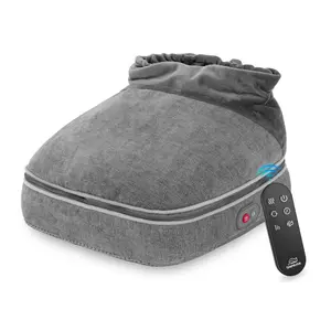 Snailax Foot Massager with Heat, Heated Foot Warmer Under Desk, Vibration Feet Massager Machine with 3 Vibrating Modes & 2 Heating Levels, Remote Control, Foot Heater