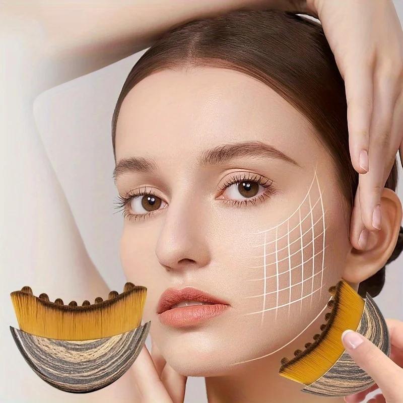 Face & Body Lymphatic Contouring Brush Ergonomic Massager for Jawline Sculpting Skin Contouring Detox Relaxation 50G 6.2cm x 7.2cm Must Have Skincare Tool Perfect Gift