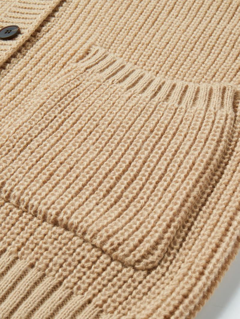 #Springfresh Men's Beige V Neck Shawl Collar Cardigan Sweater Button Front Loose Fit Knitwear with Pockets for Fall & Winter Casual Wear Elegant Stylish Medium Size Chunky Menswear Outfits Stitch Suits