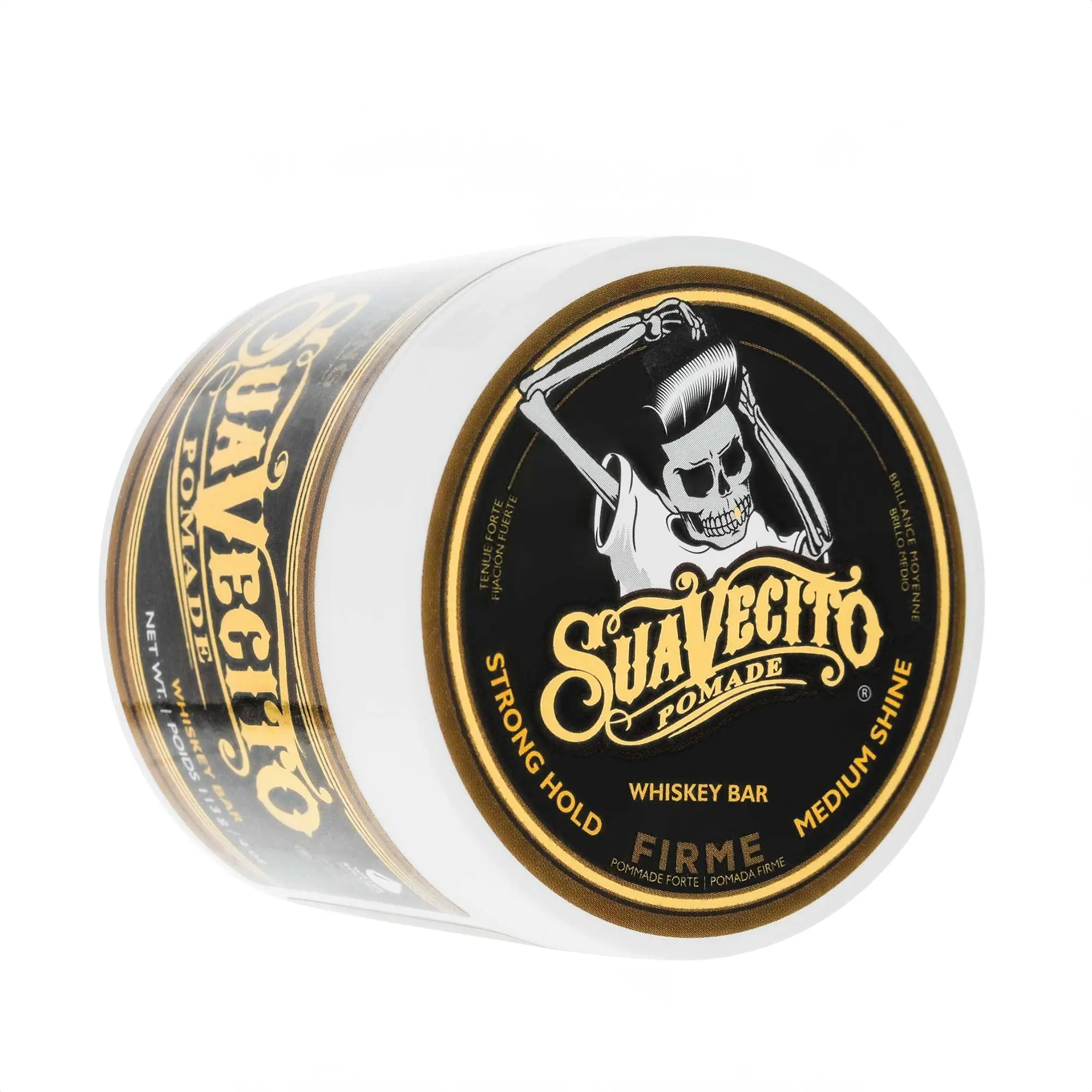 Suavecito Firme (Strong) Hold Pomade - Whiskey Scented, Nourishing Men's Haircare Product for Slick Styles, Molding Wax Hair Care Solution, Slick Hair Care, Styling Pomade Hair Care