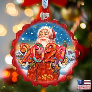 Designocracy 757-041-D23 4 x 3 in. 2023 Dated Christmas Tree Drop Mercury Christmas Glass Ornaments