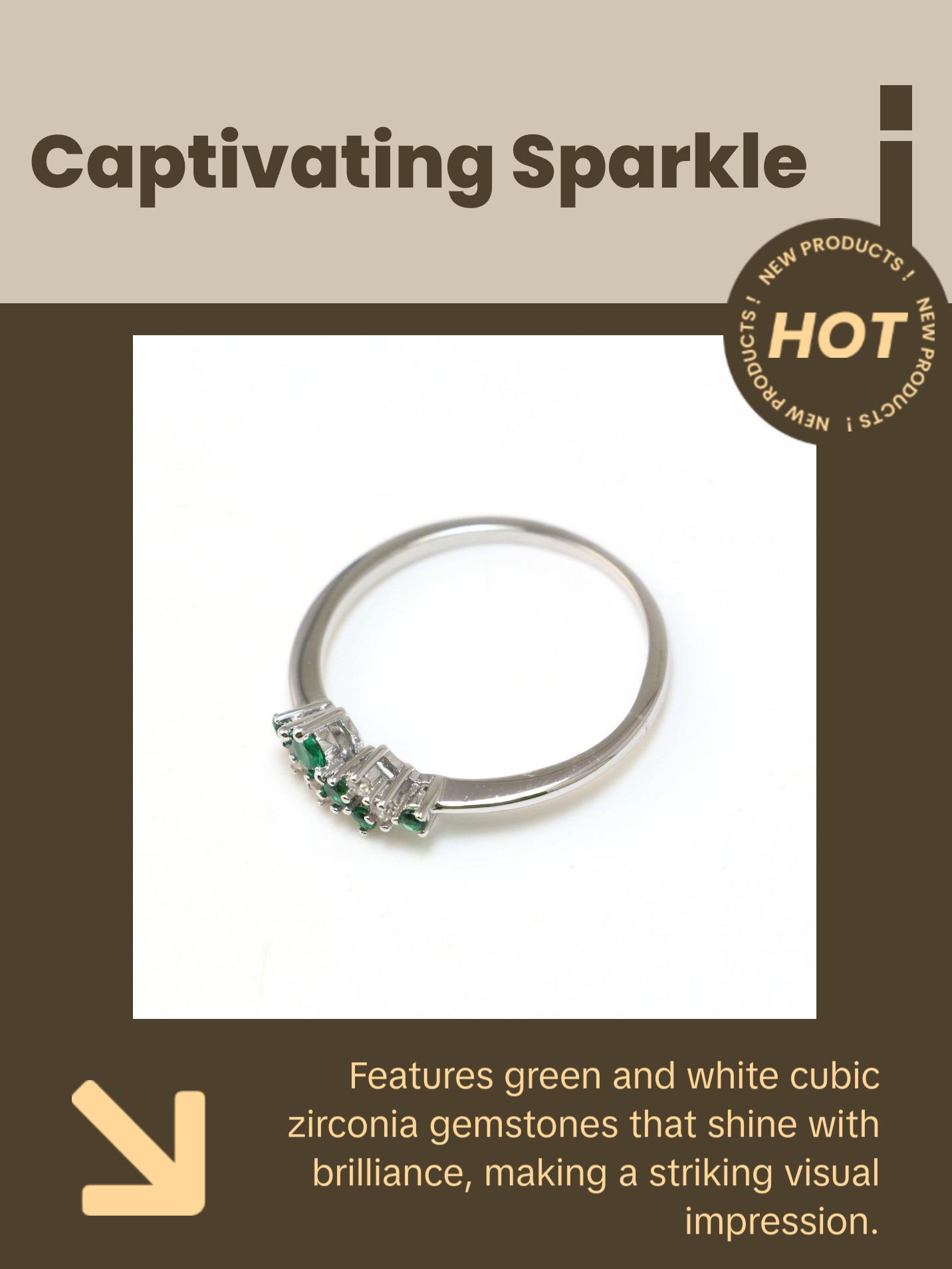 Green CZ Ring