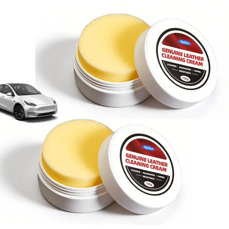 Genuine Leather Cleaning and Care Cream & Cleaning Paste for Leather Care, Tire Polish Automotive Interior Leather Cleaning Cream, Leather Repair Kit Car Interior, Car wax Leather Conditioner Oil Paste