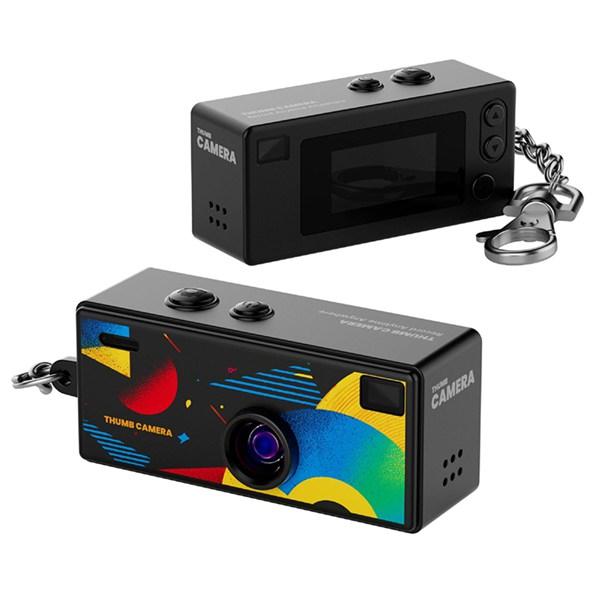 ABS Mini Thumb Camera Backpack Clip Photo Upload Phone Student Party Portable High Definition with Screen 1080p 40 Megapixel