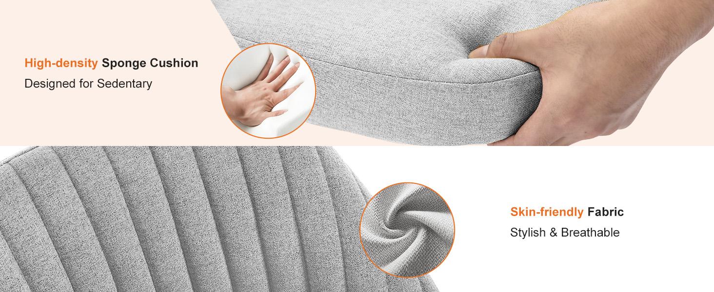 Furnest Furniture Indoor Furniture Armless Desk Chair with Wheels, Modern Design for Small Spaces, Adjustable Swivel Feature