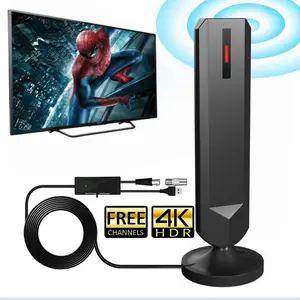 HWU Indoor TV Antennas For Smart TV With Amplified Signal Booster,  support  4K/1080P, Long Range Reception installation  , Easy Installation IndoorOutdoor Antenna For Local Free Channels And All Older TVs