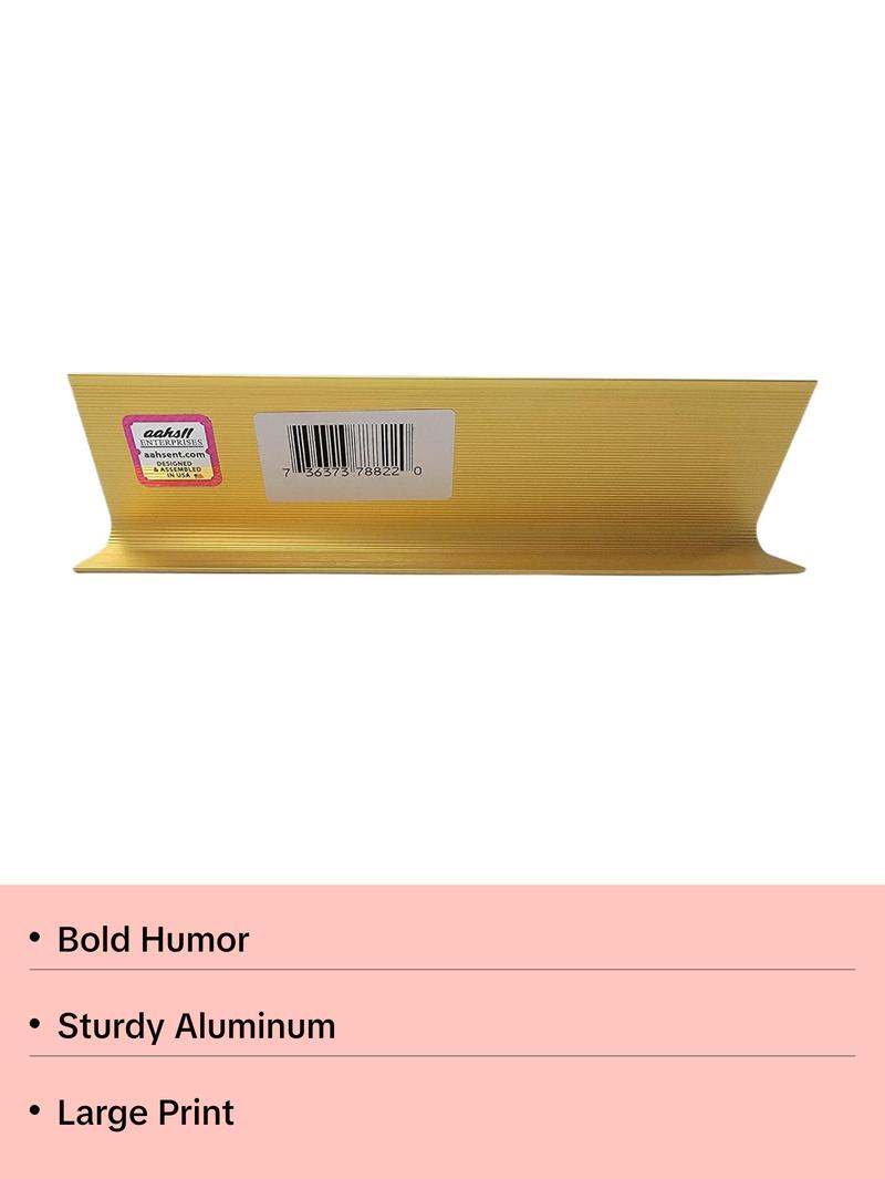 LEMONSODA Novelty Nameplate Style Desk Sign (I'm a Fucking Professional) - Brown (Large Print)