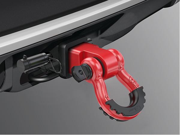 Nilight Anti-Theft Shackle Hitch Receiver 2Inch 45000 LBs Breaking Strength 3/4" Anti-Theft D Ring Shackle 5/8" Trailer Hitch Lock Pin Heavy Duty Solid Towing Kit for Trucks Off Road (Red)