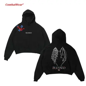 COMBATWEAR Max Holloway Blessed Wings Hoodie,  Blessed BMF Hoodie, UFC MMA Fan Custom Graphic Design, Gym Wear, Gift for Fighters, Sports Apparel