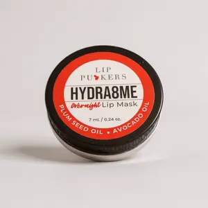 Lip Puckers Hydra8me Lip Mask Comfort Lip Care with Hyaluronic Acid Mango Seed Butter for Overnight Hydration & Botanical Restoration