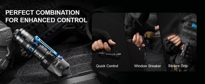 Wuben T4 Rechargeable EDC Outdoor Flashlight - 850 Lumens, 3 Modes, Waterproof, Tactical Aluminum Torch for Security, Emergency, Hiking - Lighting