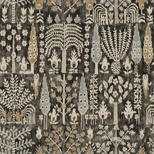 RoomMates Ikat Peel and Stick Wallpaper Black