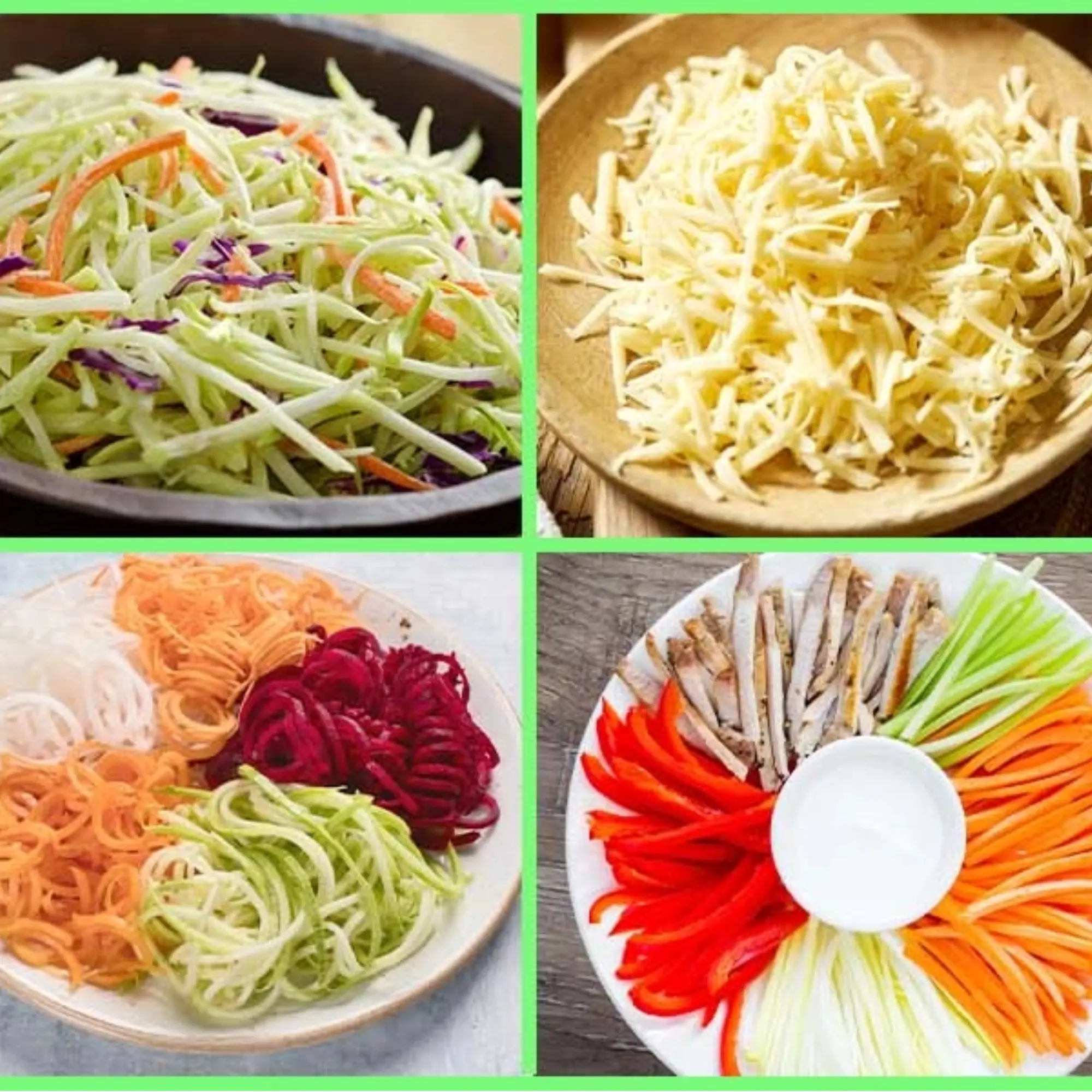Mandoline Slicer with 4 Blades - Perfect for Carrots, Cucumbers & Cheese (Home Use) Kitchen Thick Vegetable Grater