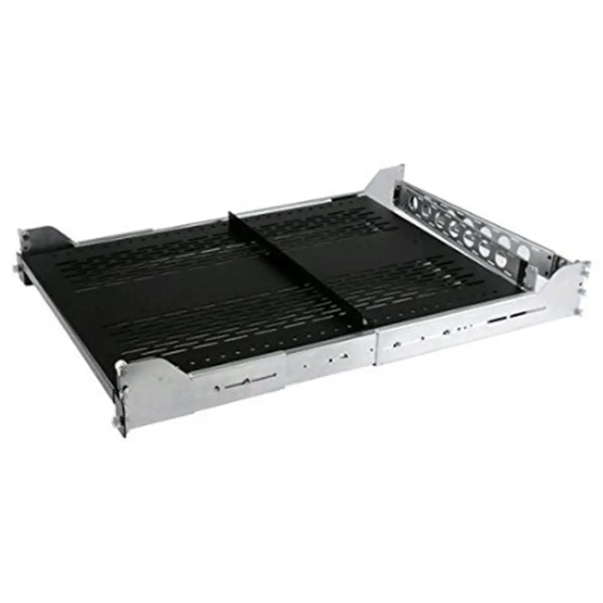 Startech Vented Sliding Shelf with Integrated Cable Management - Adjustable Depth, Suitable for Cabinet, Rack, 2U Rack Mount, Server Storage Home Organizer, Organiser, 22.7Kg