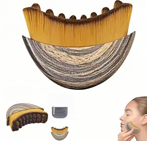 Face Lymphatic Contour Brush for Jawline & Chin Sculpting Dry Brushing Massager for Lymphatic Drainage & Facial Fatigue Relief Ergonomically Designed Precision Contour Fit Skin 1PCS Daily Beauty Roller