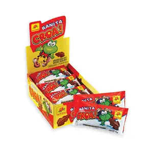 De La Rosa Ranita Croa Fine Milk Chocolate with Puffed Rice Frog Shaped Chocolate 12 Count Snack Dessert